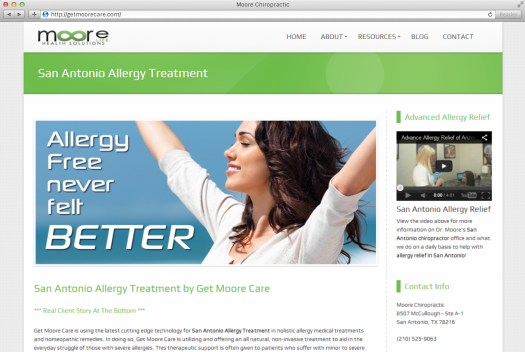 Get Moore Care Allergy Page