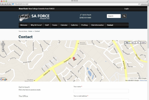 SA Force Contact Page