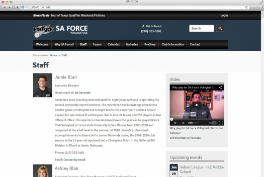 SA Force Staff Page