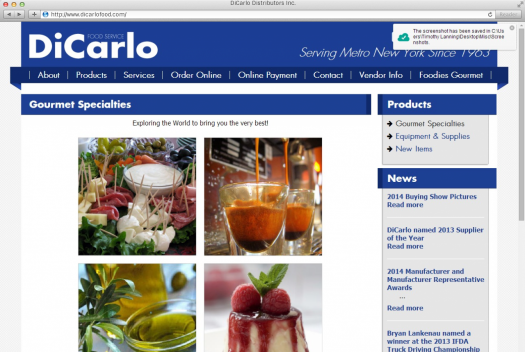 DiCarlo Food Gourmet Page
