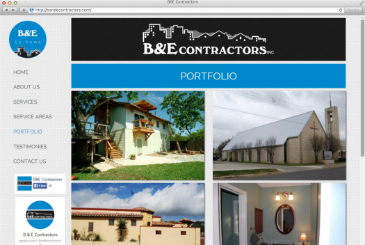 B&E Contractors Portfolio Page