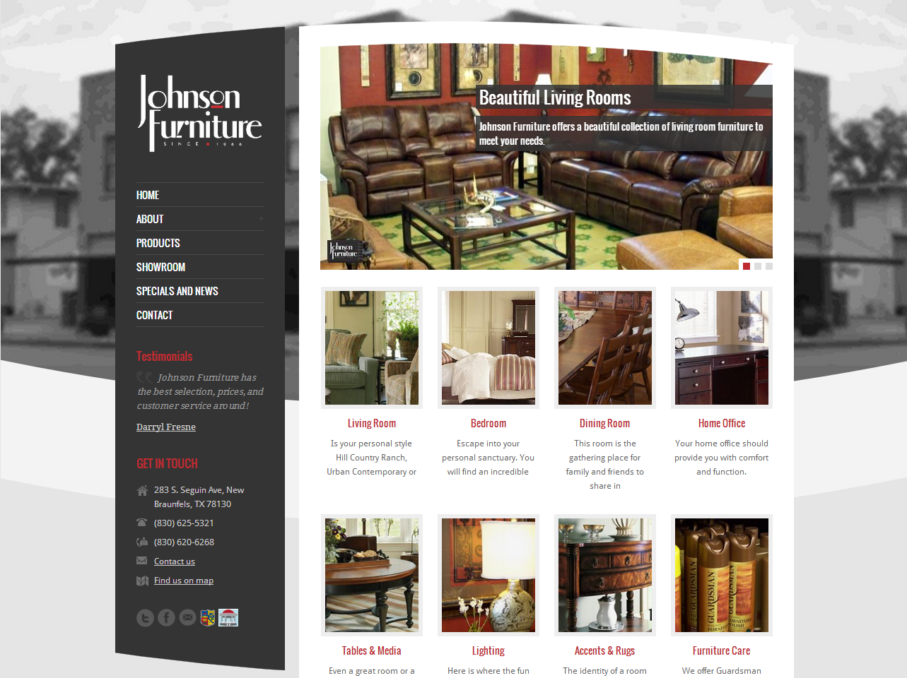 Johnson Furniture website
