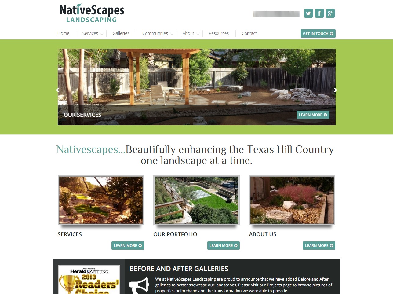 NativeScapes Landscaping website