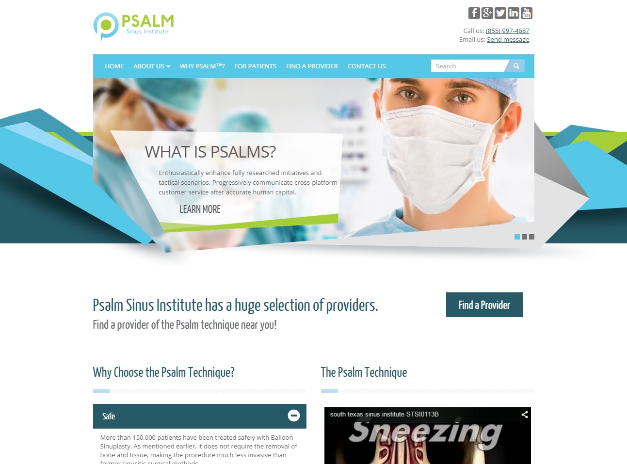 Psalms Sinus Institute website